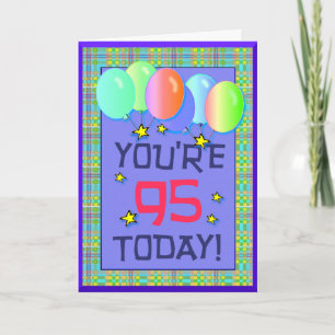 Carte d'anniversaire de quatre-vingt-quinze