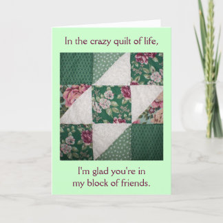 Carte d'Anniversaire de Quilt Of Life Friends