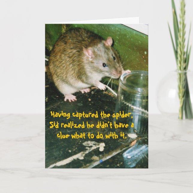 carte d'anniversaire de rat (Devant)