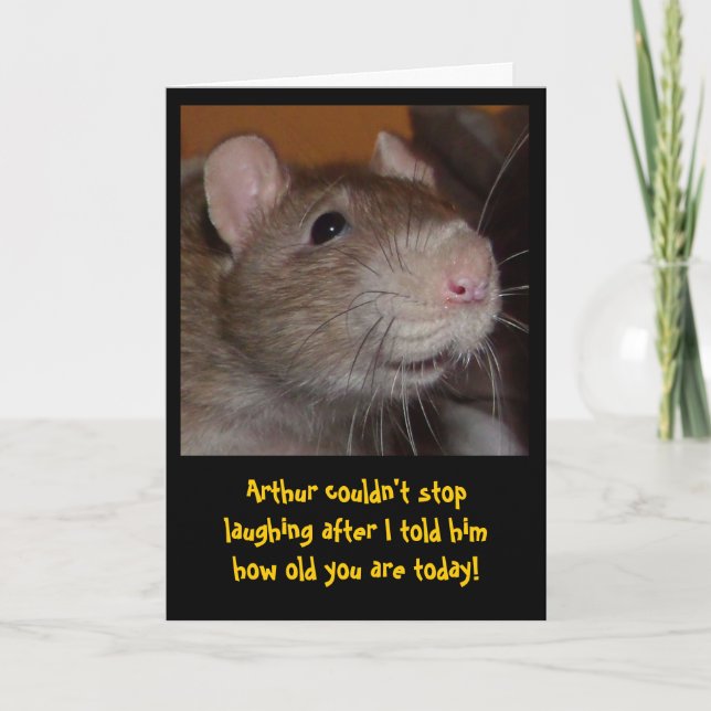 carte d'anniversaire de rat (Devant)