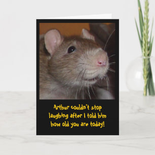 carte d'anniversaire de rat