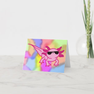 Carte d'anniversaire de relaxation axelotyl axelot