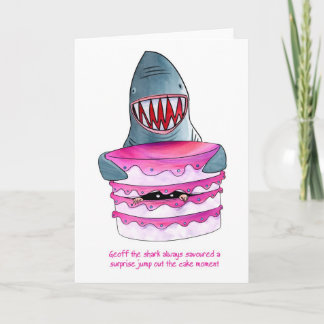 Carte d'anniversaire de requin