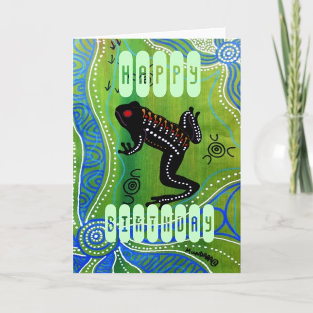 Carte d'anniversaire de rêve de grenouille (Devant)