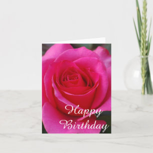 Carte d'anniversaire de rose de rose