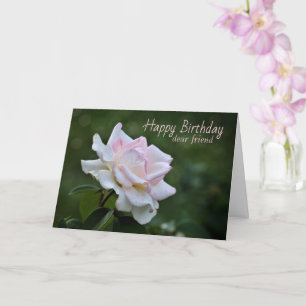 Carte d'anniversaire de rose rose pâle pour vos vo