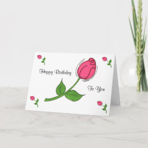 Carte d'anniversaire de Rosebud