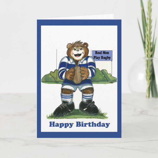 Carte d'anniversaire de rugby (Devant)