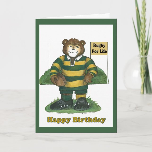 Carte d'anniversaire de rugby (Devant)