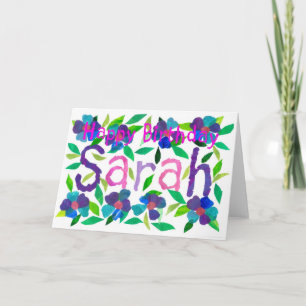 Carte d'anniversaire de "Sarah"