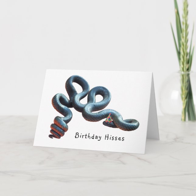 Carte d'anniversaire de serpent (Devant)