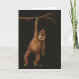 Carte d'anniversaire de singe