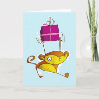 Carte d'anniversaire de singe