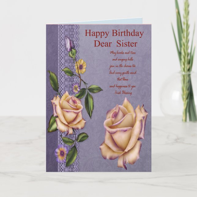 Carte d'anniversaire de soeur (Devant)