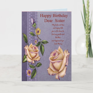 Carte d'anniversaire de soeur