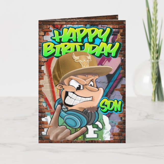 Carte d'anniversaire de son (Devant)