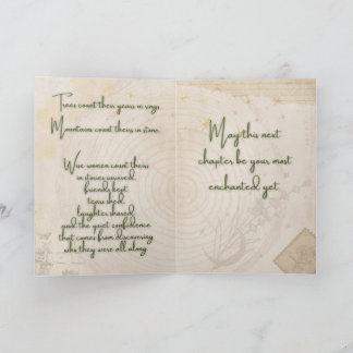 Carte d'anniversaire de sorcière enchantée