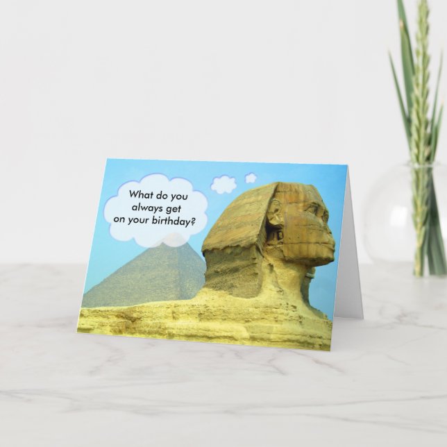 Carte d'anniversaire de sphinx (Devant)