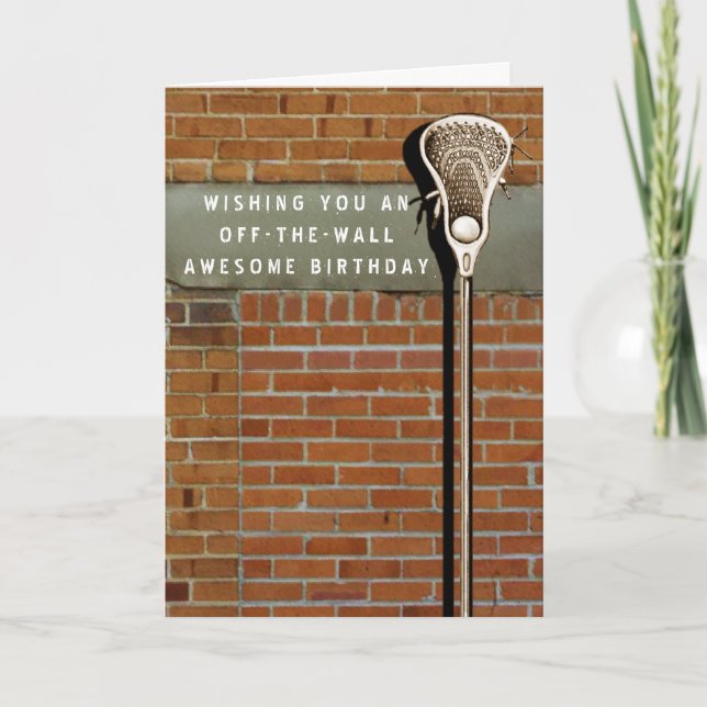 Carte d'anniversaire de sport de crosse (Devant)