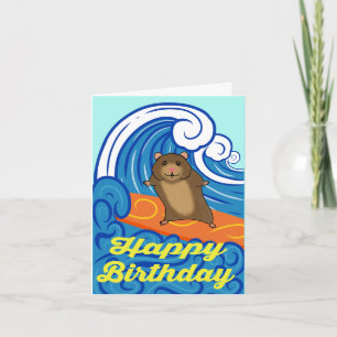 Carte d'anniversaire de surf