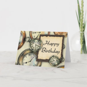 Carte d'anniversaire de surveillance de poche