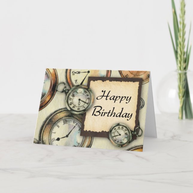 Carte d'anniversaire de surveillance de poche (Devant)