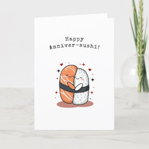 Carte d'anniversaire de sushi
