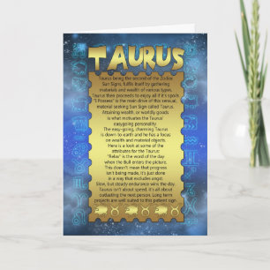 Carte d'anniversaire de Taureau - carte