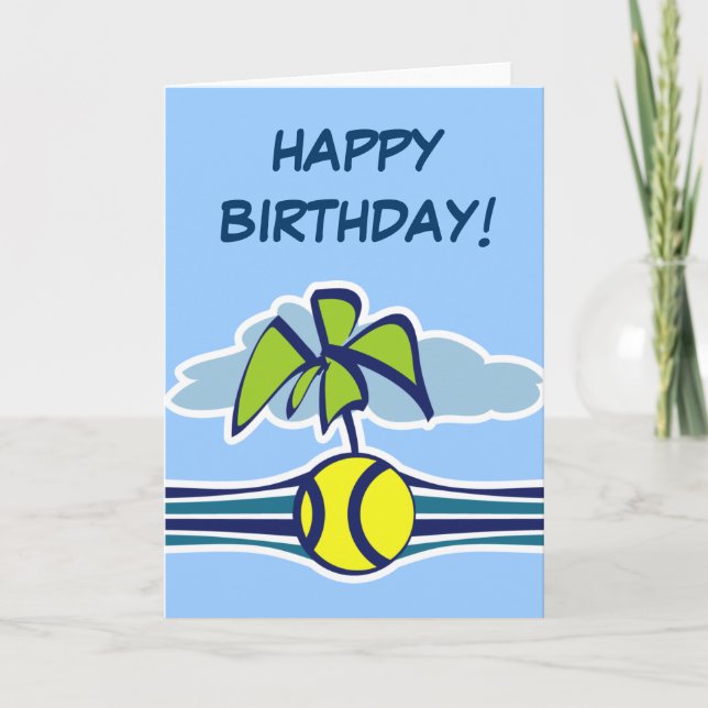 Carte d'anniversaire de tennis (Devant)