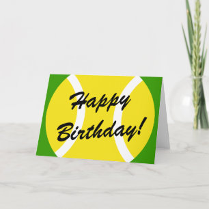 Carte d'anniversaire de tennis
