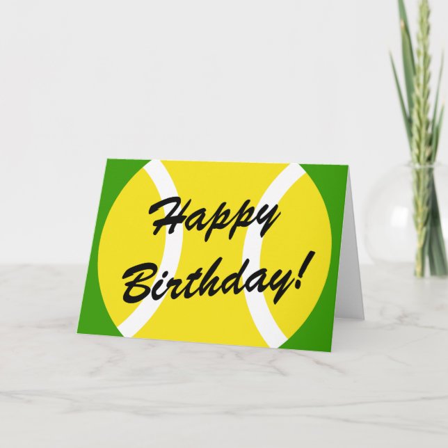 Carte d'anniversaire de tennis (Devant)