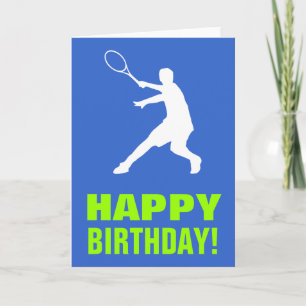Carte d'anniversaire de tennis