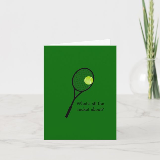 Carte d'anniversaire de tennis humoristique (Devant)