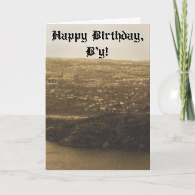 Carte d'anniversaire de Terre-Neuve (Devant)