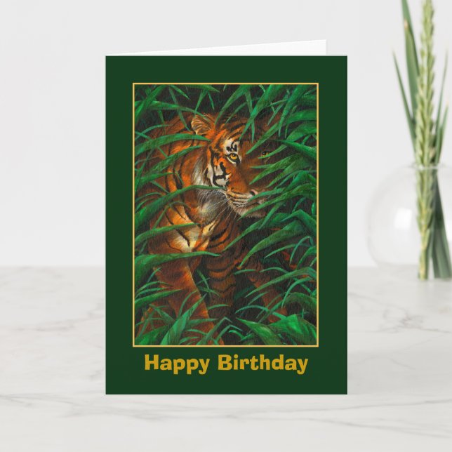Carte d'anniversaire de tigre (Devant)