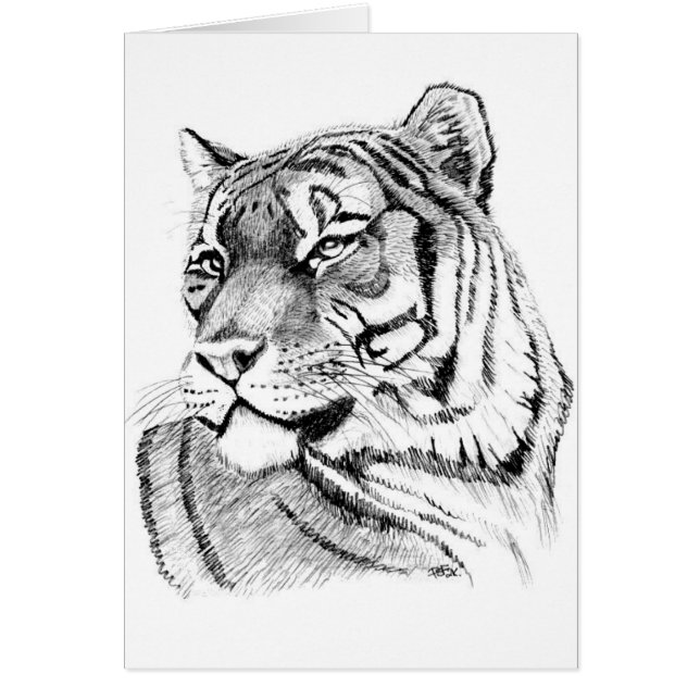 Carte d'anniversaire de tigre (Devant)