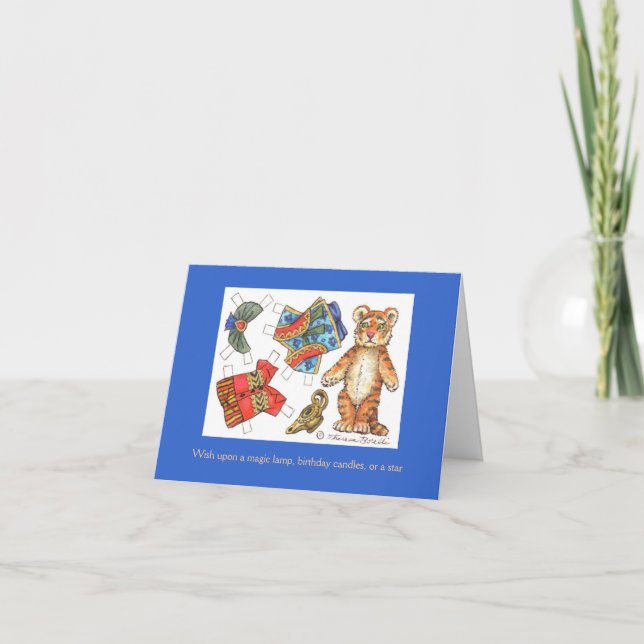 Carte d'anniversaire de tigre (Devant)