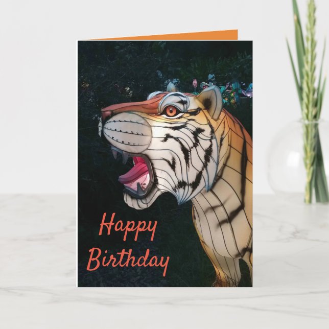 Carte d'anniversaire de Tigre magnifique (Devant)