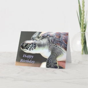 Carte d'anniversaire de tortue de mer de bébé