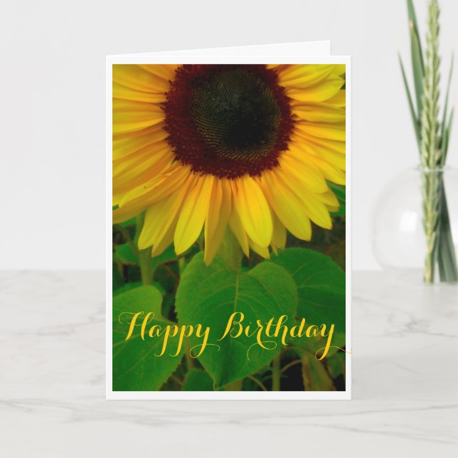 Carte d'anniversaire de tournesol (Devant)
