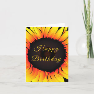 Carte d'anniversaire de tournesol