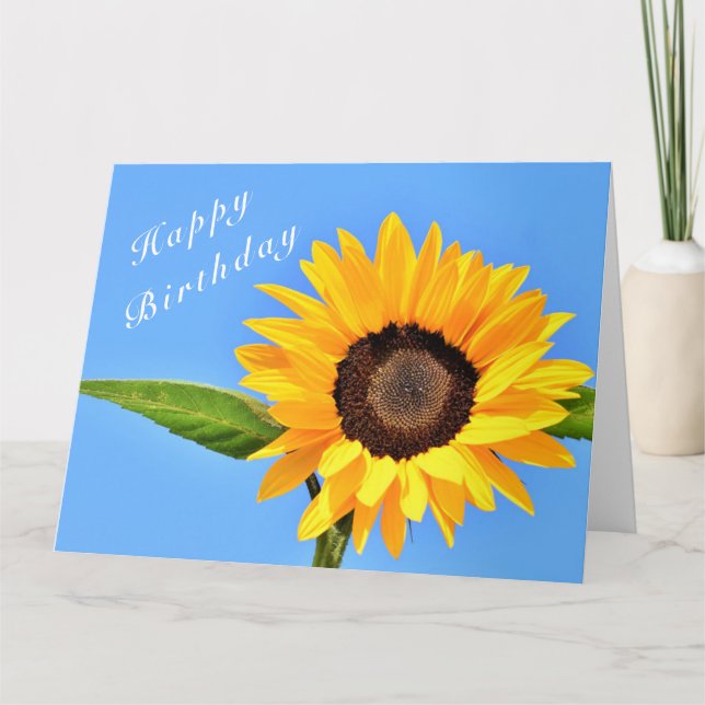 Carte d'anniversaire de tournesol (Devant)
