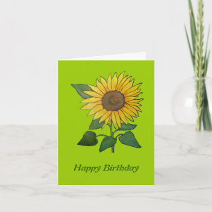 Carte d'anniversaire de tournesol