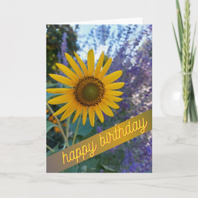 Carte d'Anniversaire de Tournesol Nature (Devant)