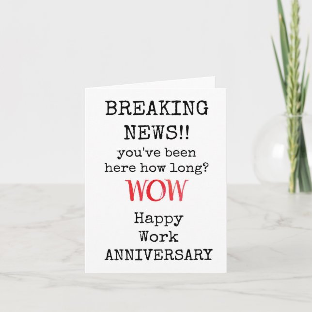 Carte d'anniversaire de travail, drôle, collègue,  (Devant)