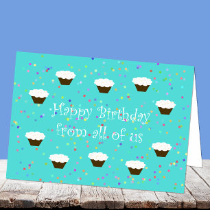 Carte d'anniversaire de travail du groupe