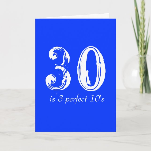Carte d'anniversaire de trente jours (Devant)