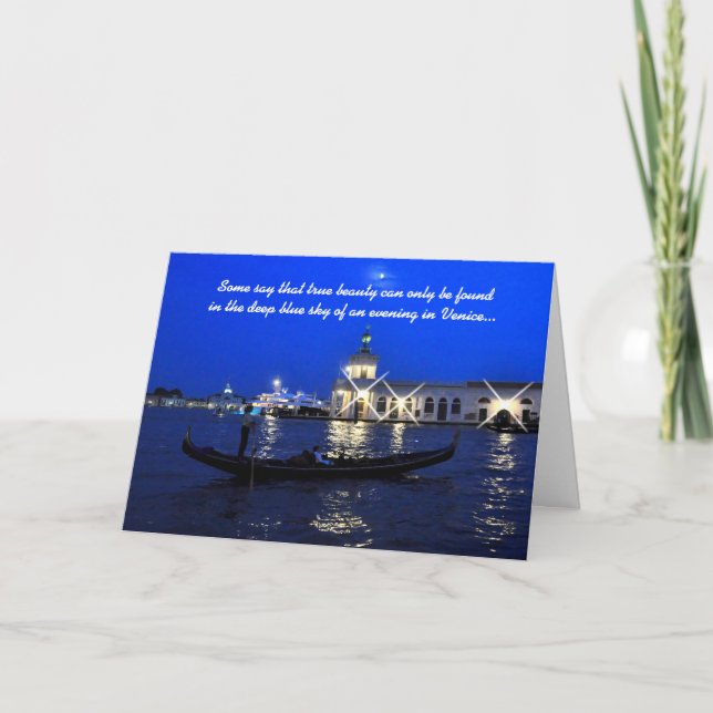 Carte d'anniversaire de Venise (Devant)