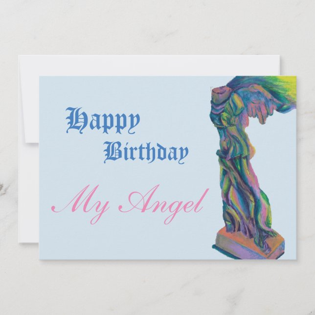 Carte d'anniversaire de victoire ailée (Devant)