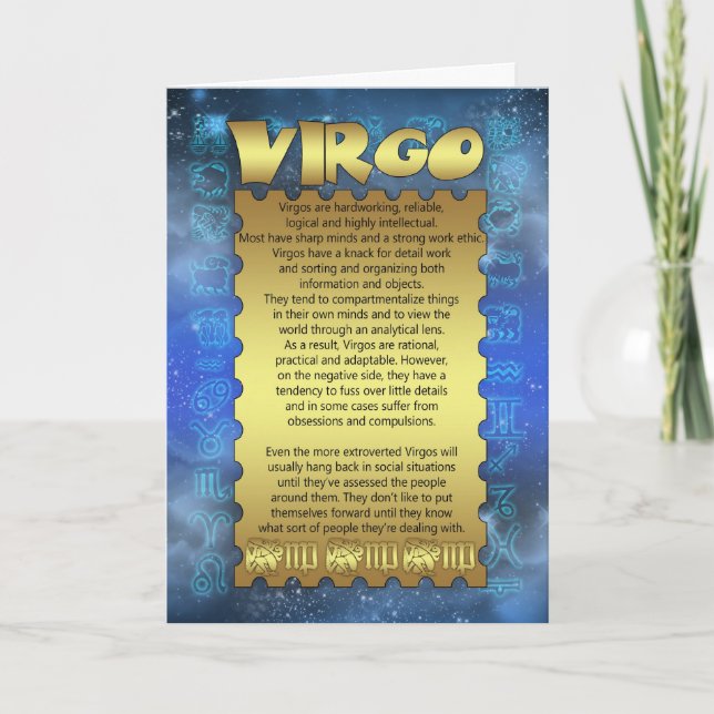 Carte d'anniversaire de Vierge - carte (Devant)